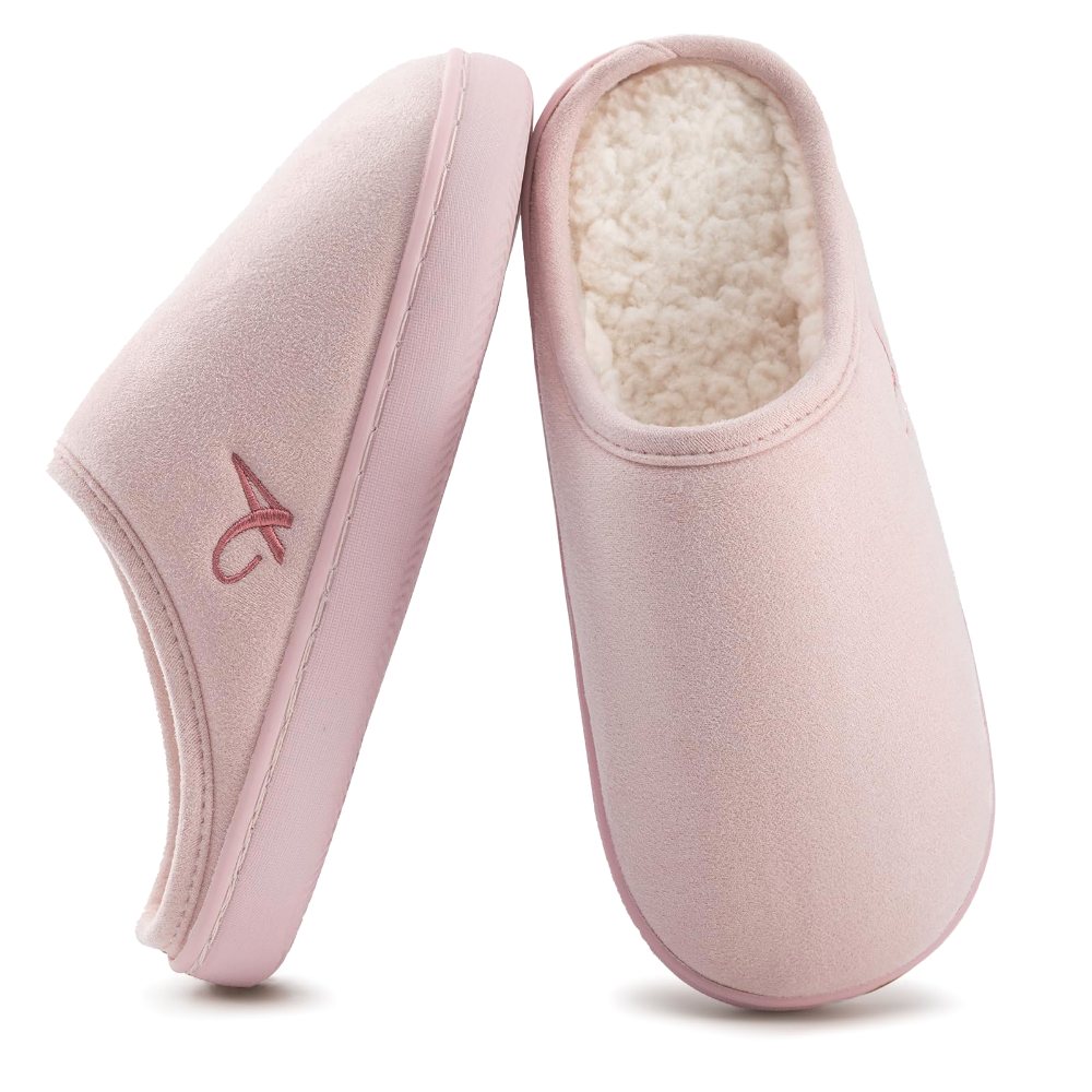Athlefit Fleece Lined Clog Slipper in Pink