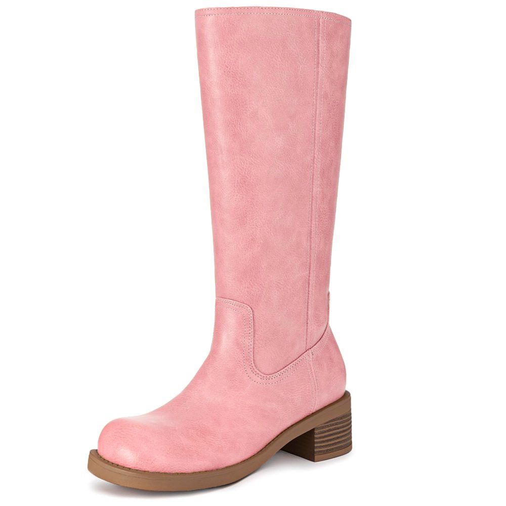 Athlefit Square Toe Riding Boot in Pink