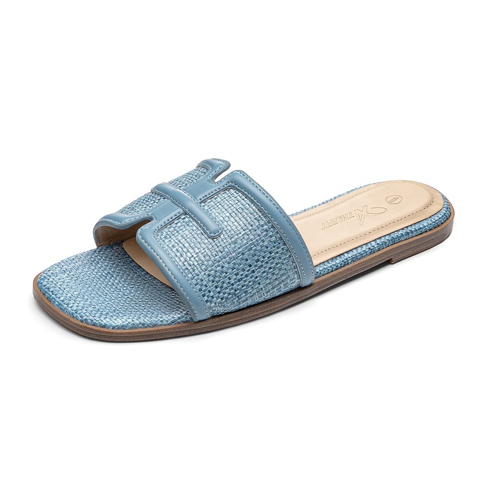 Athlefit Woven H-Band Slide in Blue Raffia