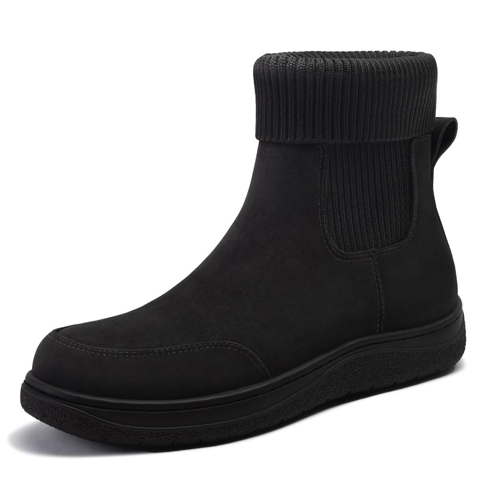 Athlefit Knit Collar Pull-On Bootie in Black